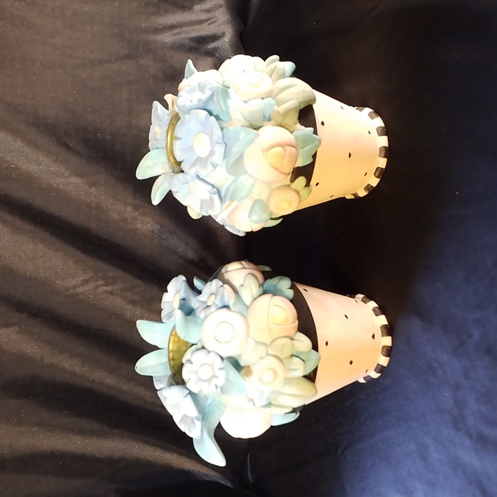 3/$25 CANDLE HOLDERS By MARY ENGELBREIT Set of 2 TAPER Vintage 1999 - Picture 2 of 6